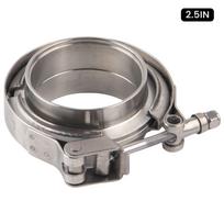 Broyear High Quality 2.5 /3 /3.5  Quick Release V Band Clamp with Male Female Flanges Stainless Steel for Turbo Downpipes 2.5 inch