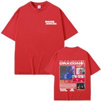 Imagine Dragons Band Loom World Tour 2025 T Shirts Male Rock Punk Gothic Short Sleeve Men Women Casual Oversized T-shirt Tops S