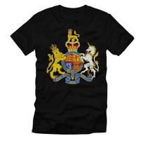 Royal Coat of Arms of The United Kingdom TShirt 100 Cotton ONeck Summer Short Sleeve Casual Mens Tshirt Size S3XL S