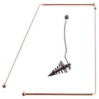 Copper Dowsing Rods - 99.9% Pure Copper 2PCS Divining Rods Energy Water Witching Detector With Pendulum Pendant auksas