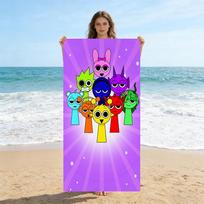 1 vnt. S-Sprunki Animacinis Paplūdimio Rankšluostis Greitai Džiūstantis Super Sugeriantis Tinka Paplūdimiui Baseinui Vasarai Juokinga Dovana Draugams Ir Šeimai 40X60CM