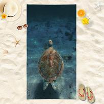 Sea Turtle Beach Towel Coral Reef Ocean Animal Microfiber Bath Towel Quick Dry Sand Free Swimming Pool Surf Towel Summer Travel 50x100cm