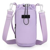 Adjustable Shoulder Strap Crossbody Water Bottle Bag Thermal Vacuum Insulation Universal Cover Water Bottle Holder violetinė