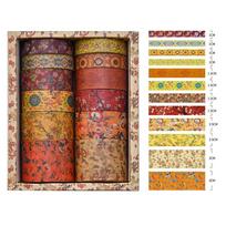 12Rolls Exquisite Design Washi Tape Set Scrapbooking DIY Wrapping Washi Tape Vintage Style Gift Wrapping Vintage Washi Tape