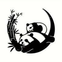 Panda Metalinis Sienų Menas Gyvūno Silueto Skulptūra Modernus Kaimiškas Juodas Dekoravimas Kaimo Šeimos Biurui Stilingas Namų Dekoravimas šviesiai pilka spalva