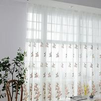 Siuvinėta langų tiulio užuolaida, Siuvinėtos tiulio užuolaidos, Langų dekoracija miegamajam, svetainei, namų dekoras 150*270cm