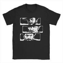The Good The Bad And Ugly Blondies Angel Eyes Tuco Cowboy Men's T Shirts Crazy Tee Shirt Crewneck T-Shirt Cotton Plus Size Tops S juoda