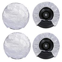 4PCS Set Tire Covers Waterproof Wheel Covers Tire Wheel Sun Protectors for Motorhome Boat Trailer Camper Van Truck