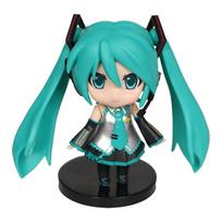 Anime Nauja Miku figūrėlė Mini personažų papuošalai Kawai Rožiniai Žali Hatsune Namų stalo Dekoracija Suaugusiųjų žaislas vaiko Gimtadienio dovana
