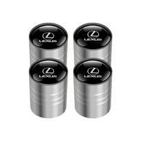 4Pcs Aluminum Car Wheel Tire Air Valve Caps Dust Cover with Color Brand Logo for Lexus GX470 CT200H IS300H IS200 IS250 RX350 RX