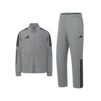 Adidas Taekwondo 3-Stripes Classic Retro Straight Leg Long Pants Stand Collar Jacket Cotton Two-Piece Casual Sports Suit CLTR02NHJT-GYB+CLTR02PTK-GYB S