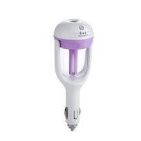 Air Humidifier Mini Ultrasonic Humidifier Romantic Soft Light Aroma Diffuser Auto Mist Maker Sprayer For Car violetinė