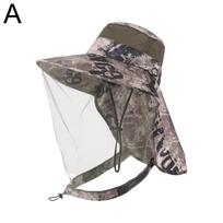 Bug Proof Sun Hat With Face Net UV Protection Fishing & Beekeeping Gear Full Coverage Breathable Mesh Summer Outdoor Hat chaki