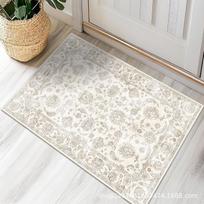 Persietiška lauko durų kilimėlis – dekoratyvus tekstūruotas grindų kilimėlis koridoriui 40x60 cm Crystal Velvet gray