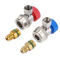 R134a Greito prijungimo adapteriai, Aukšto ir žemo slėgio keitiklio jungtys   Kondicionavimo jungties adapteris su  , R134a manometro kolektoriaus vamzdžio jungtis