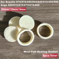 5pcs Wool Loop For Breville 870/878/880/860/840/810/450/500 Sage 500/810/870/875/878/880 Breville Coffee Machine Felt Washer 23mm x 19mm x 6mm