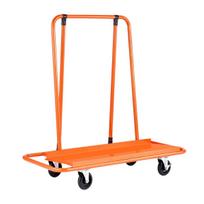 Drywall Cart Dolly, 816 kg Load Capacity, Steel Panel Dolly with 4 Swivel Casters, Durable & Long-lasting, Panel Truck Cart with Tie-Down Strap for