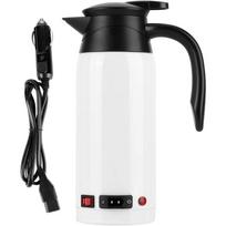 Tea Kettle Electric, 800Ml Car Kettle Hot Water Kettle Electric, For Car, Traving Caming, 10.6X6.7X3.8In(White)