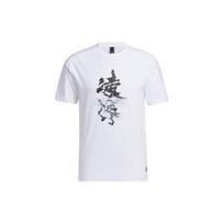 adidas Wj T Gfx Story Series Printing Word Sports Round Neck Short Sleeve White Men's GP0864 XXL