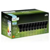 10X Żarówka Led Gu10 Reflektor Par16 3W = 25W 270Lm 6500K Zimna 120° Czarna Lumiled