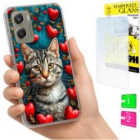 Etui Do Motorola Moto G06 / G06 Power Obudowa Case Plecki Kotek + Szkło