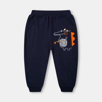 Kids' Dinosaur Casual Knit Sweatpants - Autumn 2026 Korean Style Boys' Sports Pants 140 cm