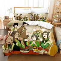 Cartoon Avatar Airbende Duvet Cover Pillowcase Bedding Set Adult Boys Girls Bedroom Decoration Single Double Size 135x200cm