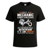 Kartą mechanikas, visada mechanikas Grafinis Naujoviškas Vyriškas Marškinėlis Juokingas Marškinėlis Viršus S įvairiaspalvis