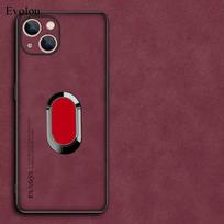 Magnetic Ring Stand Holder Case For Pura 90 Pro Max Soft Silicon Sheepskin Leather Lens Protection Cover For Huawei Pura90ProMax For Pura 90 Pro