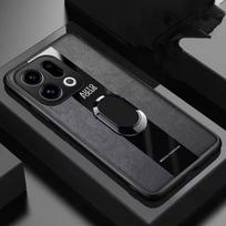 Plexiglass PU Leather Phone Case For OPPO Find X9 Pro Magnetic Metal Ring Stand Holder Shockproof Soft Cover For OPPO Find X9Pro For Find X9 Pro juoda