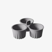 Air Fryer Egg Mold Round Shape Eggs Mold 3 Cavity Non-Stick Silicone Air Fryer Egg Pan Egg Steamer Cooking Mold Fried Egg Tool pilka spalva