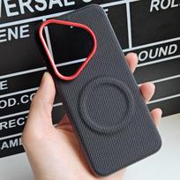 Case For Huawei Pura 70 80 Pro Plus 70 80 Ultra Magnetic Magnets Nylon Woven Matte Leather  Cover Protective Hard Back Bumpers Huawei Pura 80 Ultra juoda