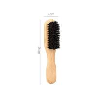 Wood Boar Bristle Hair Brush Smooth Finish Backcombing Design Slick Back Hair Brush Teasing Function Flyaways Control