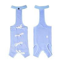 Skin-friendly Bandage Style Pet Surgical Suit for Dog Adjustable Anti Licking Cotton Dog Recovery Suit Sweet Puppy Accessories (Blue,S) mėlyna