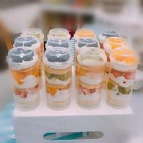 40Pcs Food Pusher Round Shaped Push-Pops Cake Cup With Lid Cake Push Pops Containers Cakepop Round Plastic Container skaidri
