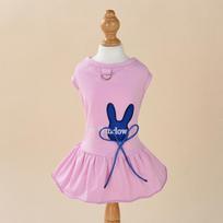 2026 New Spring Summer Pure Cotton Butterfly Rabbit Print Dog Dress Elastic Princess Pet Clothes Sweet Dog Coat Jacket (as the picture,8 XS)