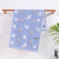 Velour Pattern Pure Cotton Towel Set: Large Bath Towel & Face Towel with Excellent Water Absorption