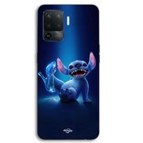 Coque - MANIACASE - Oppo A94 - Motif Stitch Cendrillon Disney - Silicone TPU - Noir juoda