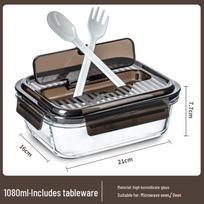 Affordable Heat-Resistant Glass Bento Boxes with Lids: Large Capacity, Microwave-Safe Lunch Containers
