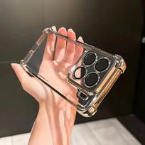 For Xiaomi Mi 15T 15 T 15tPro Pro Mi15T Silicone Back Cover Four Corners Anti-shock Plating Clear Lens Protection Flim Case Capa Xiaomi 15T Pro sidabras