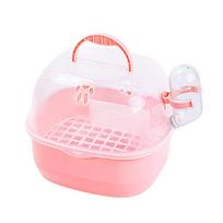Transparent Parrot Carry Box Breathable Bird Outgoing Case Small Animal Carrier  Outdoor Use rožinė