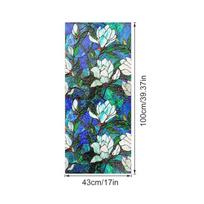 Static Cling Lattice Window Film Rainbow Pattern Non-Adhesive Static Cling Film Anti-Glare 3D Design Stained Glass Film