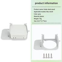 Montuojamas po stalu dėklas su varžtais Mini kompiuterio laikiklis Mac Mini M4 2024 Stalo Mini PC laikiklis