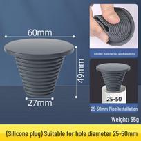 Silikoninis kanalizacijos vamzdžio kamštis ir sandariklis 25-50mm Universal - 1 piece