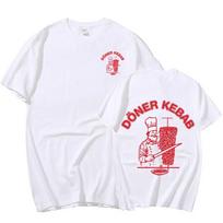 Summer Sporty TShirts Doner Kebab Print Pure Female Clothing Short Sleeve Tops Funny Women T Shirt Vintage Unisex Top Tees S