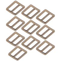 10pcs Glossy Finish Tri-Glide Slide Buckle Wear Resistant Adjustable Buckle  DIY Project antikvarinės bronzos spalvos