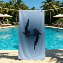 Whale Shark Anime Cartoon Towel For Outdoor Camping Beach Towel Super Absorbent Quick-Drying Summer Towel STJ40x70CM