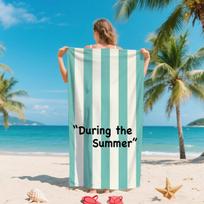Vintage Summer Striped Beach Towel Ultra Soft Absorbent Microfiber Towel for Men Women Beach Pool Gym Camping Travel Daily Use 50x100cm