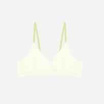 Underwear Women's Summer Thin Section Without Steel Ring French Triangle Cup Girl Cotton Bra Soft Support Gather Bra XL black