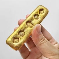 Jinmao Shangshang Red Gold Bars, Film and Television Props, Imitation Gold Ornaments, Late Qing Dynasty and Early Republic of China